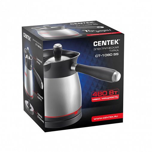 Кофеварка-турка электрическая Centek CT-1080 SS, 480 Вт, 0,5 л фото