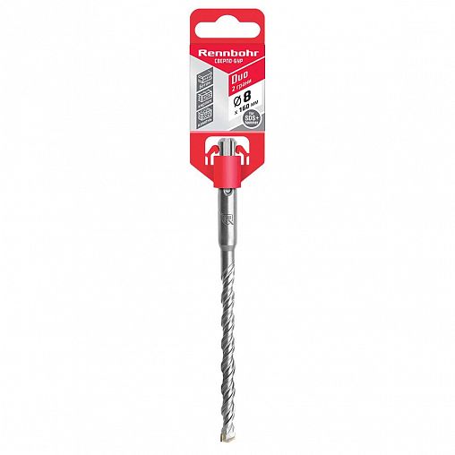 Бур для перфоратора Rennbohr Duo, 8 x 160 мм, SDS-Plus фото