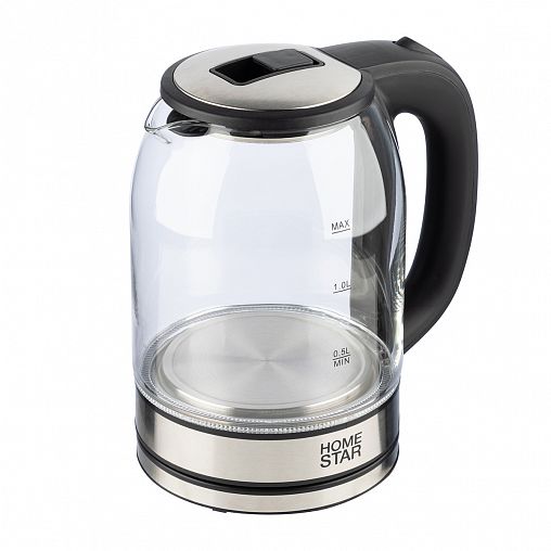 Стеклянный чайник электрический HomeStar HS-1042, 1,8 л фото