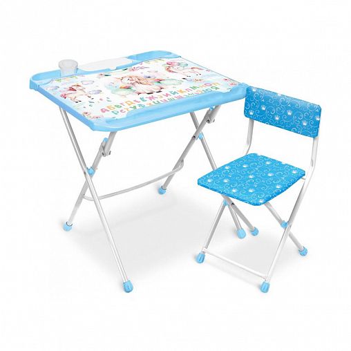 Комплект детской мебели Nika Наши детки Единороги КНД4-М/1, стол с двухсторонним пеналом + стул фото