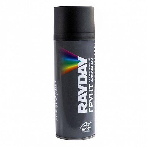 Грунт алкидный аэрозольный Rayday RD-008, 520 мл, черный фото