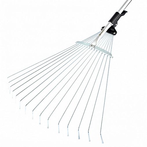 Грабли веерные Palisad, раздвижные, со стальным черенком, 15 зубьев, 190 - 520 мм фото