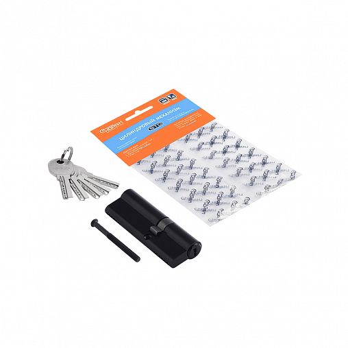 Цилиндровый механизм Нора-М STD AL ЛП-90 (55-35), ключ/ключ, черный фото