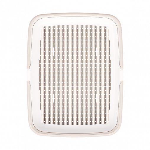 Лоток для животных Альтернатива, с сеткой, бело-бежевый фото