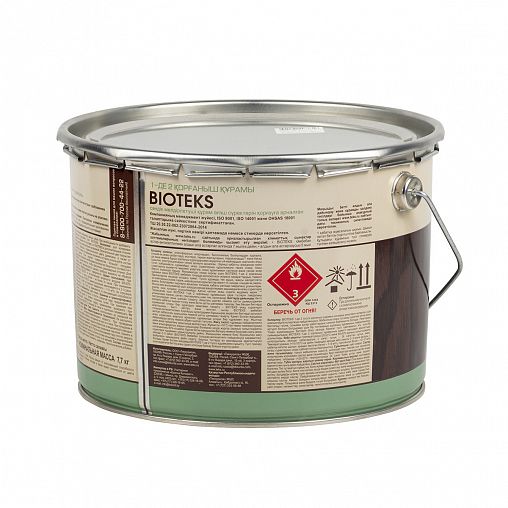 Защитный лессирующий состав для дерева Bioteks 2-в-1, 9 л, махагон фото