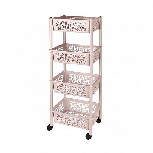 Этажерка четырехсекционная Keeplex Light KL282912005, на колесах, бежевый топаз фото