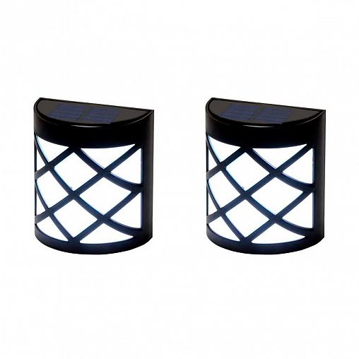 Светильник садовый Старт, настенный, на солнечной батарее, IP65, 10 x 5,5 x 11 см, 2 шт фото