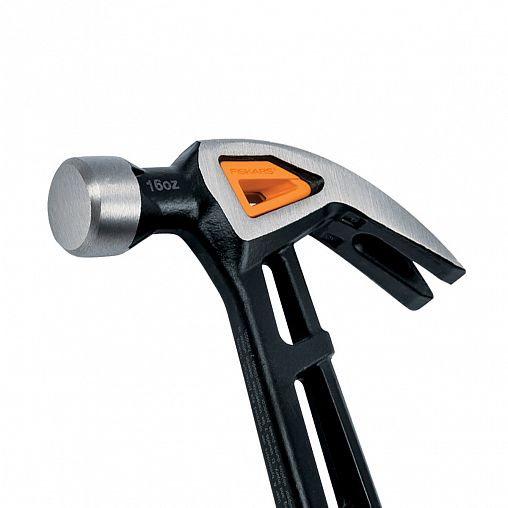 Молоток-гвоздодер Fiskars M, двухкомпонентная рукоятка, 455 г фото