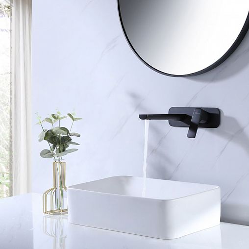 Смеситель для раковины Lemark Ursus LM7226BL, однорычажный, черный фото