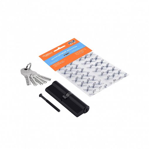 Цилиндровый механизм Нора-М STD AL ЛП-100 (50-50), ключ/ключ, черный фото