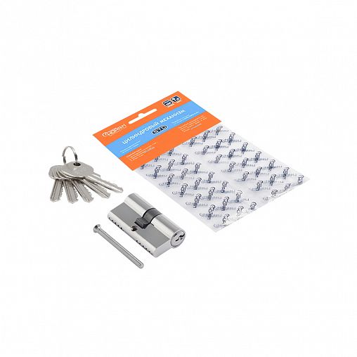 Цилиндровый механизм Нора-М STD AL Л-60 (30-30), ключ/ключ, хром фото