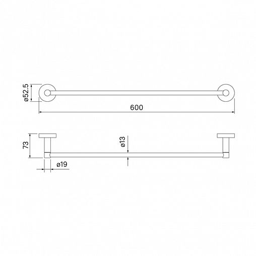 Полотенцедержатель IDDIS Sena, хром фото