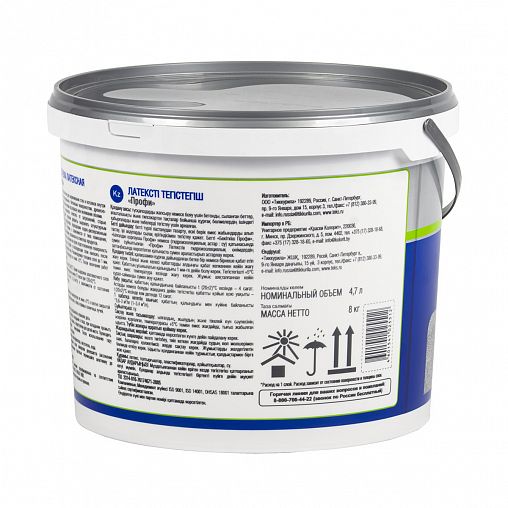 Шпатлевка латексная Текс, белая, 8 кг фото