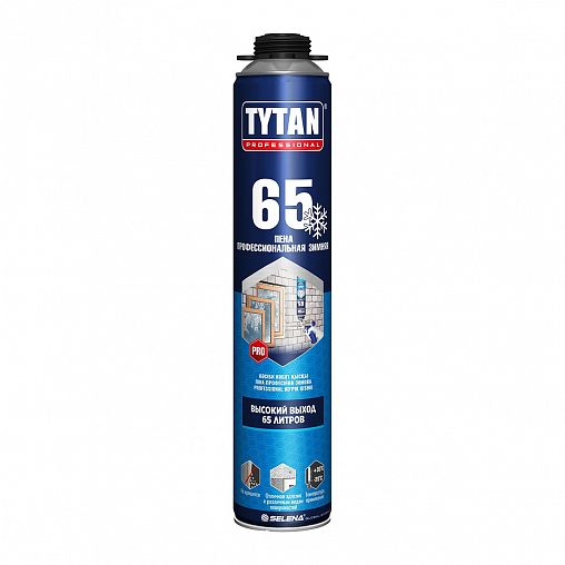Профессиональная монтажная пена с увеличенным выходом Tytan Professional 65 16975, зимняя, 750 мл фото