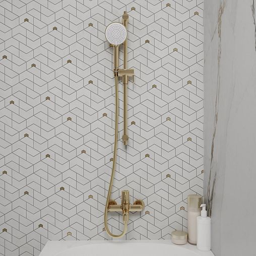 Штанга для душа IDDIS Ray, золото матовое фото