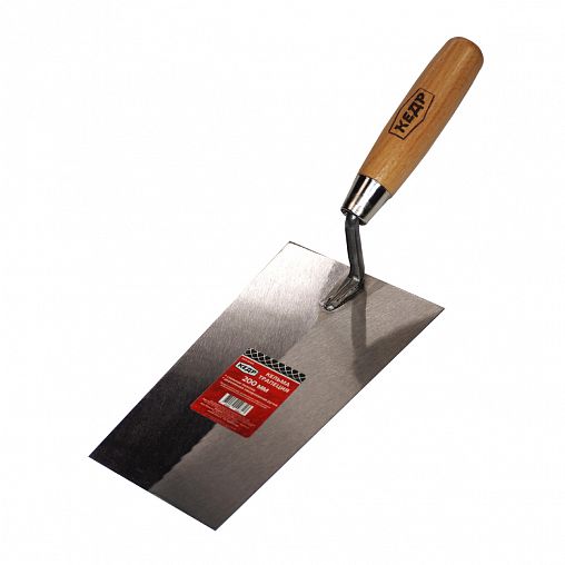 Кельма Кедр Трапеция, стальная, деревянная ручка, 200 мм фото