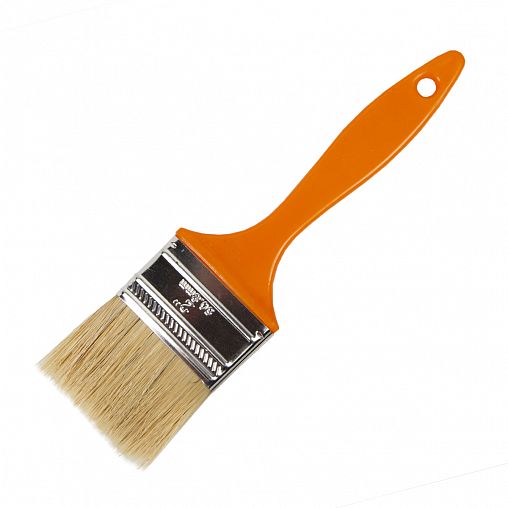 Кисть плоская Шабашка №2, натуральная щетина, пластиковая ручка, 50 мм фото
