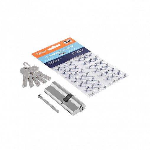 Цилиндровый механизм Нора-М STD Z ЛП-90 (55-35), ключ/ключ, хром фото