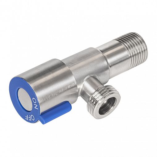 Кран угловой RM, наружная-наружная резьба 1/2" x 1/2", сталь фото