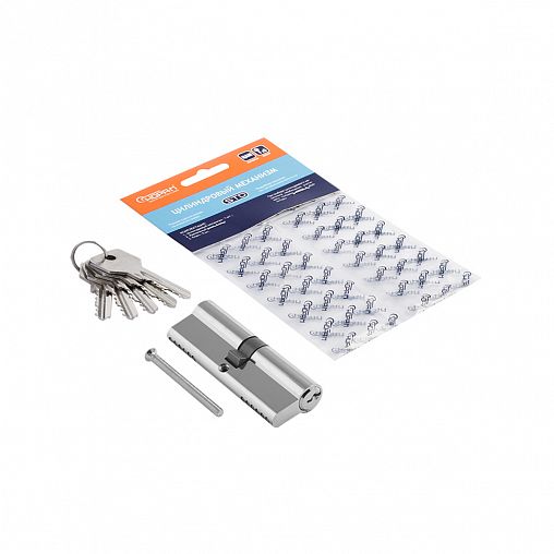 Цилиндровый механизм Нора-М STD Z Л-90 (45-45), ключ/ключ, хром фото