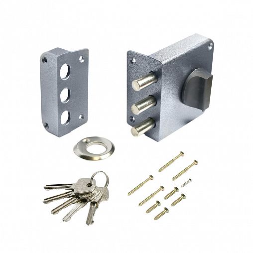 Замок накладной Аллюр Ф-плюс ЗН 1-2-3 (+), 5 ключей фото