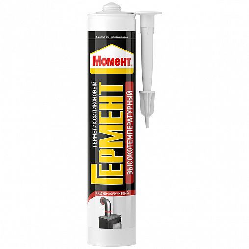 Высокотемпературный силиконовый герметик Момент Гермент 3001527, 300 мл, красно-коричневый фото