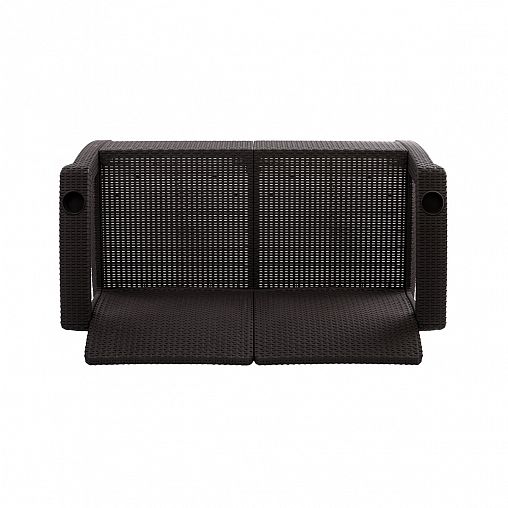 Диван Альтернатива Ротанг плюс, 127 x 70 x 79 см, мокко фото