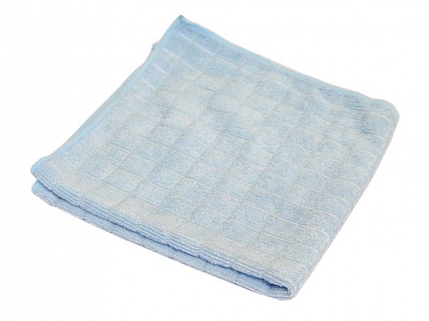 Салфетка универсальная Рыжий кот, микрофибра, вафельная 30 x 30 см, голубая фото