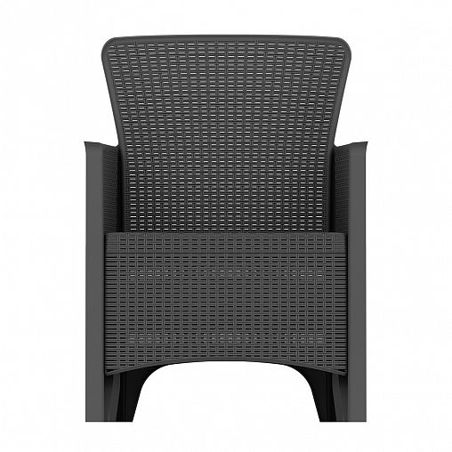 Кресло Альтернатива Ротанг Лайт, 62 x 58,5 x 85 см, графитовый фото