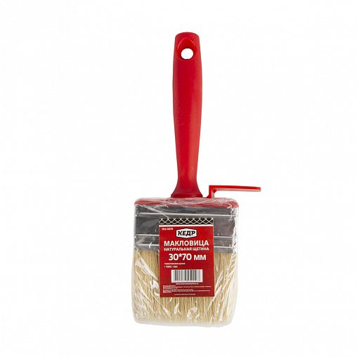 Макловица Кедр, натуральная щетина, пластиковая ручка, 30 x 70 мм фото