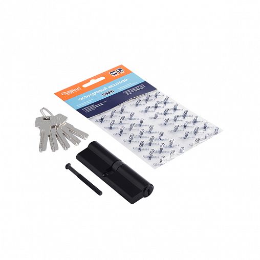 Цилиндровый механизм Нора-М STD Z ЛП-100 (50-50), ключ/ключ, черный фото