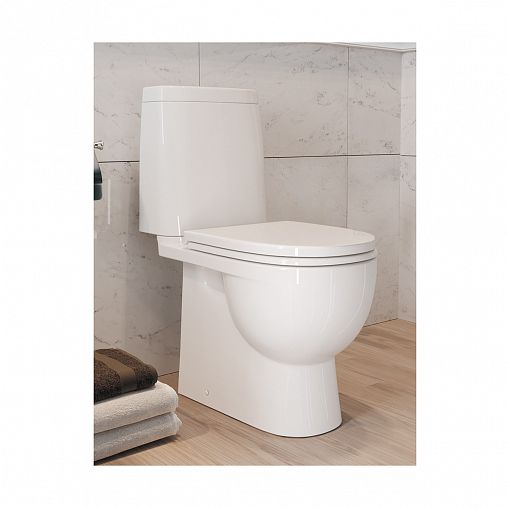 Унитаз напольный ободковый Sanita Luxe Fest Comfort, 63 x 34,5 x 81,5 см, белый фото