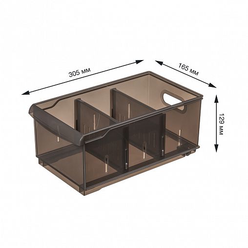 Контейнер универсальный Econova Optima, 168 x 305 x 129 мм, 5 л, коричневый фото
