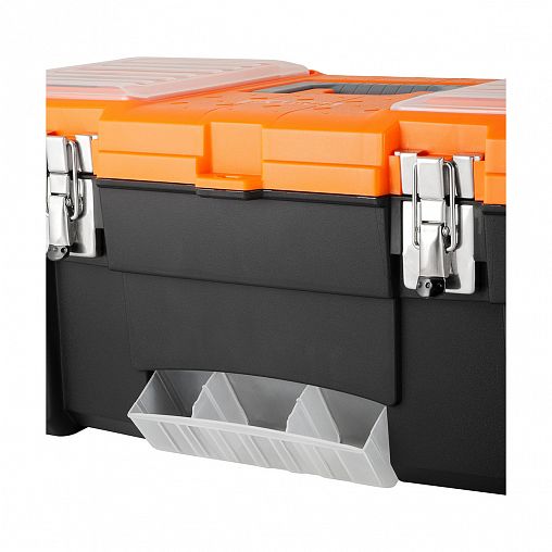 Ящик для инструментов Blocker Expert, 55,7 x 28,4 x 23,6 см, черный/оранжевый фото