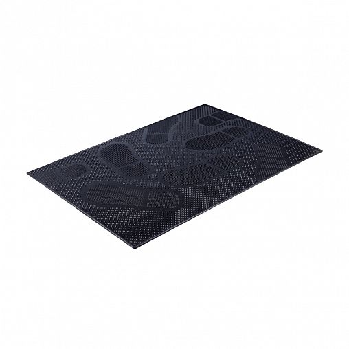 Коврик придверный резиновый Vortex Следы, 40 x 60 см фото