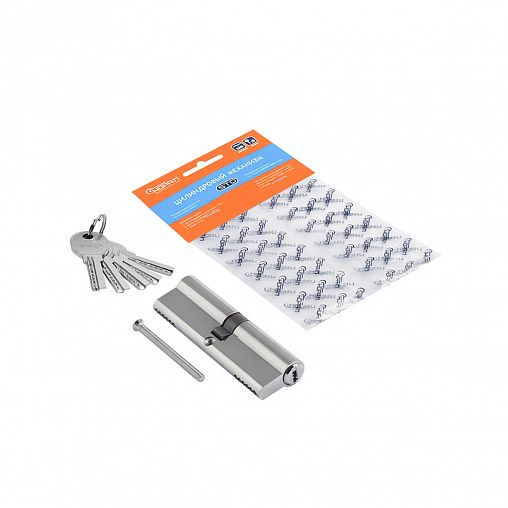 Цилиндровый механизм Нора-М STD AL ЛП-100 (50-50), ключ/ключ, хром фото