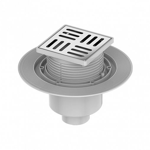 Трап для душа Gappo G81010-51, нержавеющая сталь, 100 x 100 мм, сатин фото