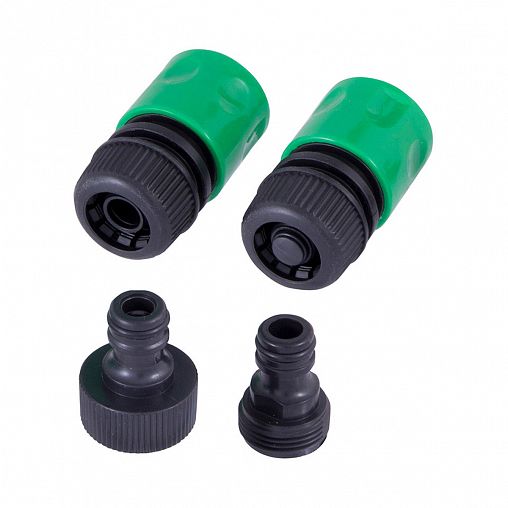 Набор для полива Park HL061, пистолет 4 режима, соединители 1/2", адаптеры, 5 предметов фото