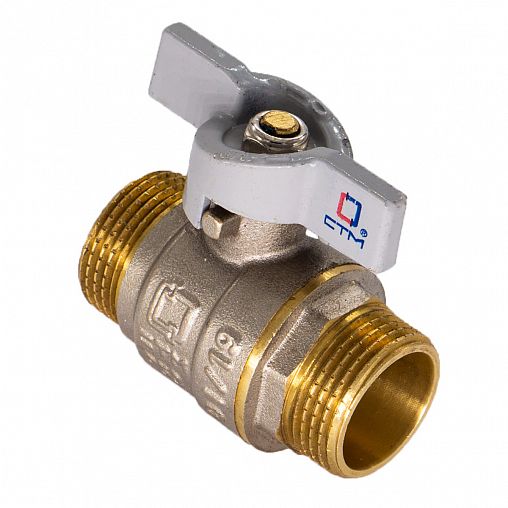 Кран шаровой латунный СТМ Стандарт, 3/4", наружная/наружная резьба, бабочка фото