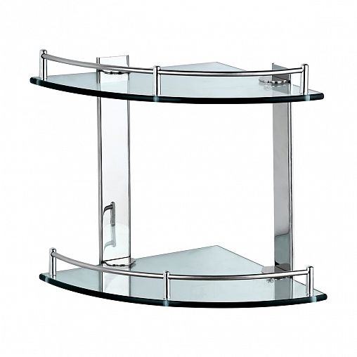 Полка для ванной угловая Рыжий кот CG-05, 2-х ярусная, 27 x 24 x 24 см фото