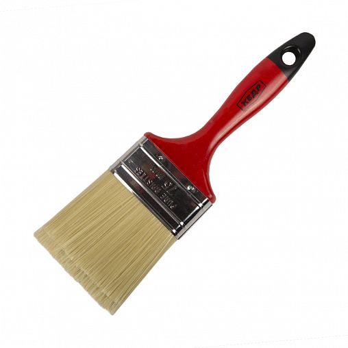 Кисть плоская Кедр №3, смешанная щетина, пластиковая ручка, 75 мм фото