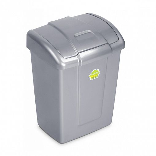 Контейнер для мусора Martika Форте, 9 л, серебристый фото