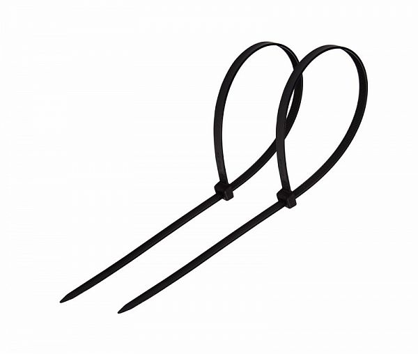 Хомут-стяжка Rexant, нейлон, 4,8 x 250 мм, 100 шт, черный фото