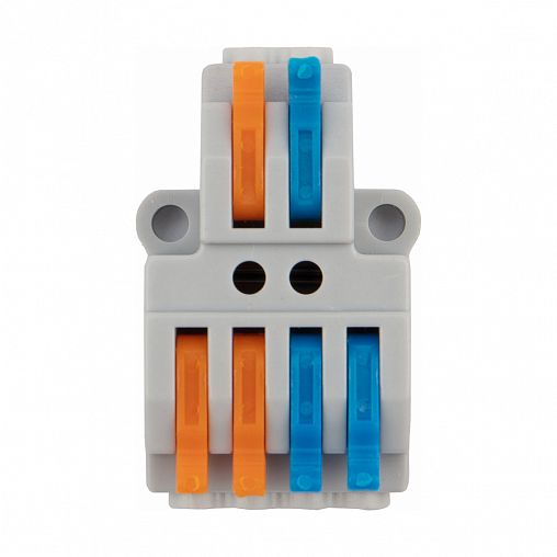 Клемма разветвительная проходная Rexant СМК 2х2, с монтажной площадкой (1 ввод, 2 вывода), 50 шт фото
