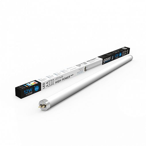 Лампа светодиодная LED Gauss Elementary T8 Трубка, G13, 12 Вт, 6500 K, 600 мм фото