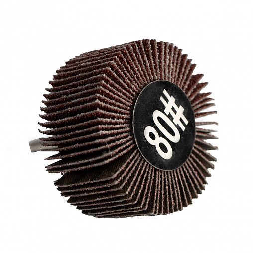 Круг шлифовальный веерный лепестковый на шпильке Кедр, P 80, 60 x 30 мм фото