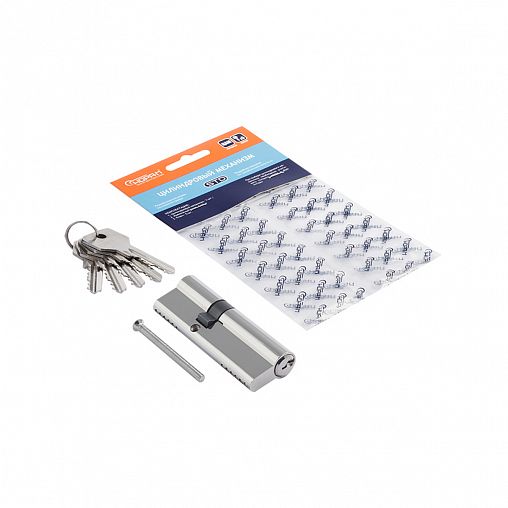 Цилиндровый механизм Нора-М STD Z Л-90 (55-35), ключ/ключ, хром фото