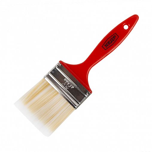 Кисть плоская тонкая Кедр №2,5, искусственная щетина, пластиковая ручка, 63 мм фото