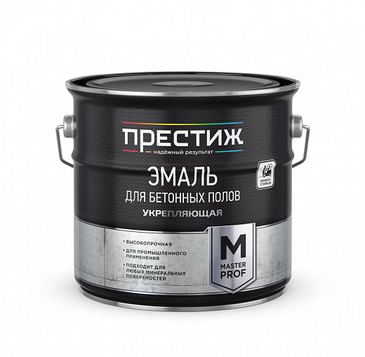 Эмаль для бетонных полов укрепляющая Престиж, полуматовая, 4 кг, серая фото