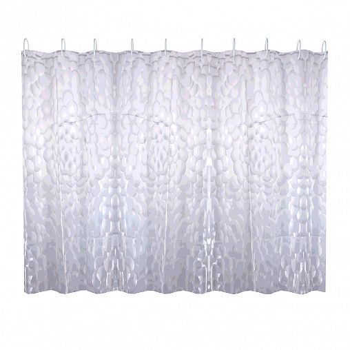 Штора для ванной Fashun 3D эффект, 180 x 200 см, полиэтилен, перья белого дракона фото